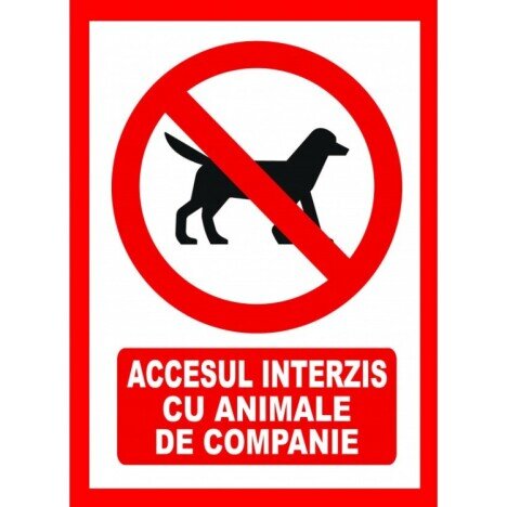 Placuta accesul interzis cu animale de companie