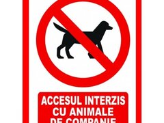 Placuta accesul interzis cu animale de companie