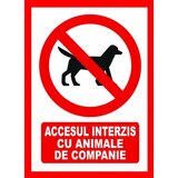 Placuta accesul interzis cu animale de companie